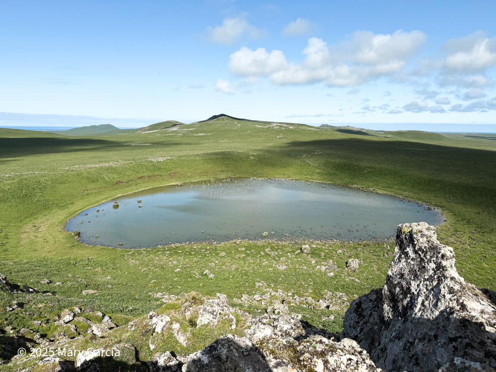 Kittiwake Lake on a Clear Day from Ridgewall Hill, St. Paul Island.
