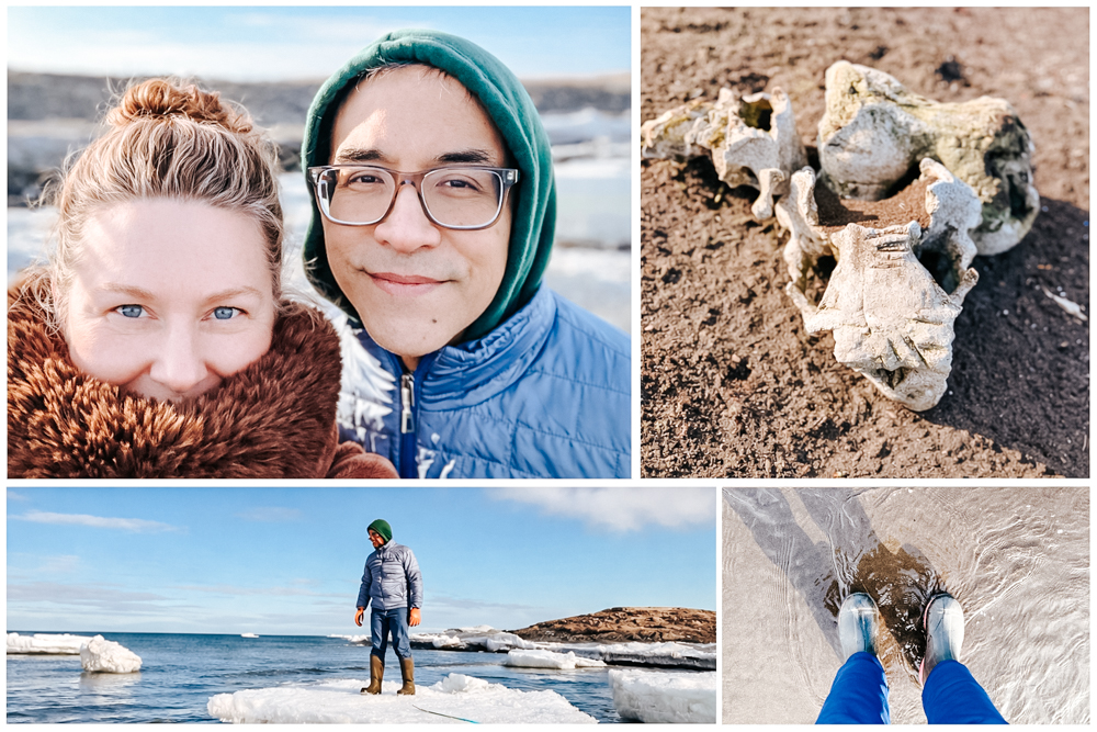 Early spring beach on St. Paul Island with melting ice